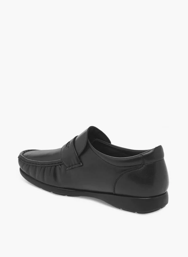 Pinosos BLACK Men Slip-On Genuine Leather Loafers for Men | Best Price UAE