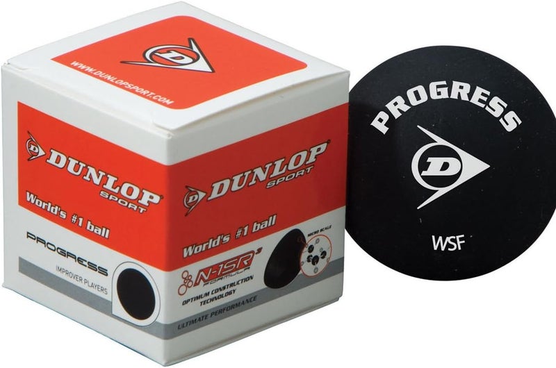 DUNLOP Progress Squash Balls - Set of 3 for Improver Players