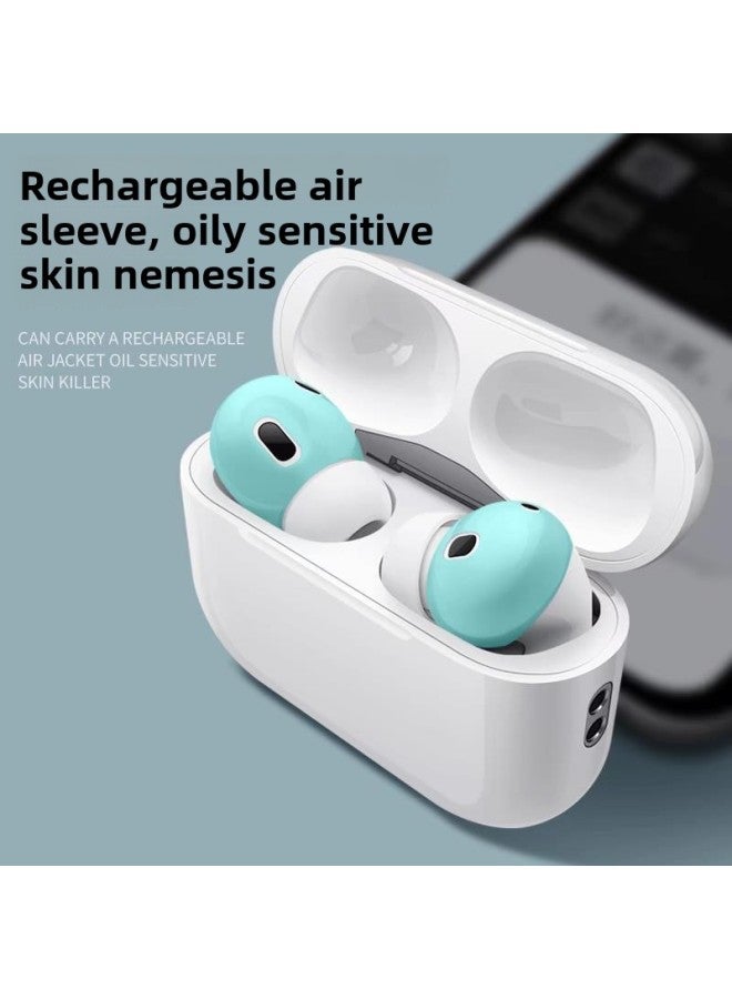 Suitable For Airpods3 Protective Sleeve Earplug Cap For Apple Wireless Bluetooth Earphone Box Two Generation Anti-scratch Protective Shell-Memory Capacity:Airpods 3rd Generation Anti-slip Ear Caps 【black 1 Pair】 Comes With Storage Box - Image 1