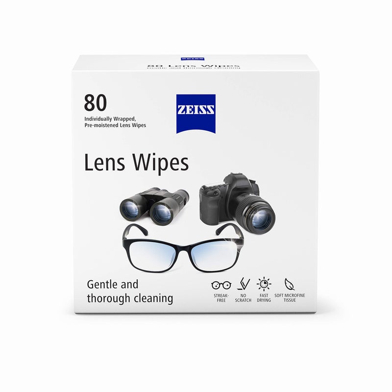 ZEISS PreMoistened Lens Cleaning Wipes 80 Count