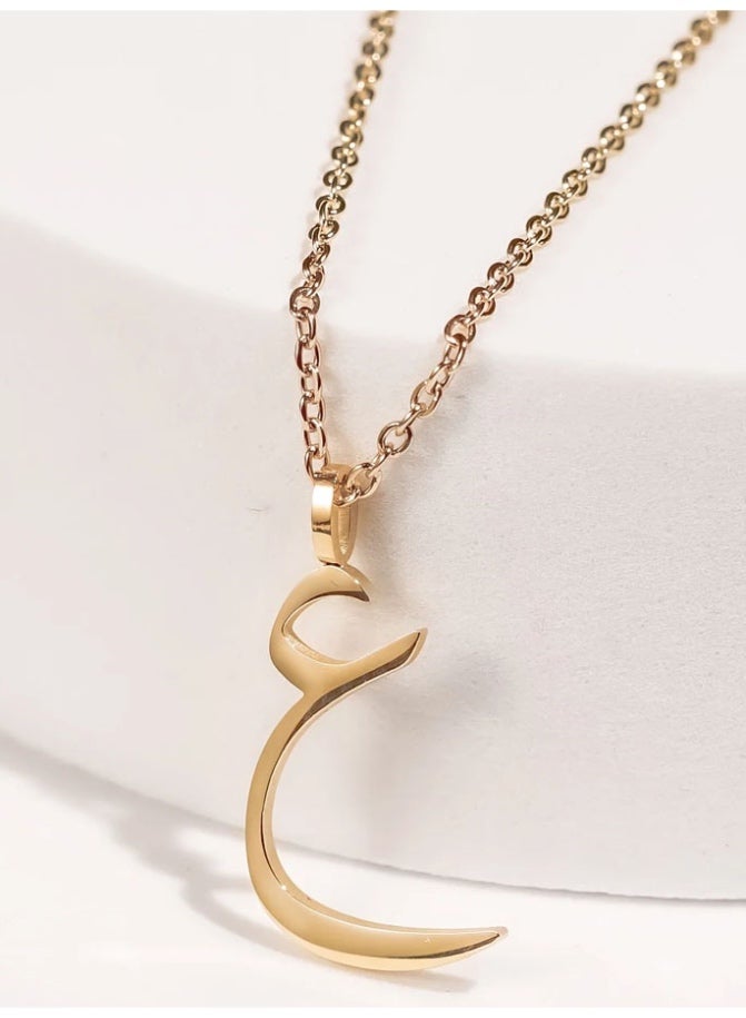 Car charm in the shape of the letter E in Arabic in shiny gold car mirror pendant that adds  touch of elegance to your car's decor  distinctive car accessory - Image 2