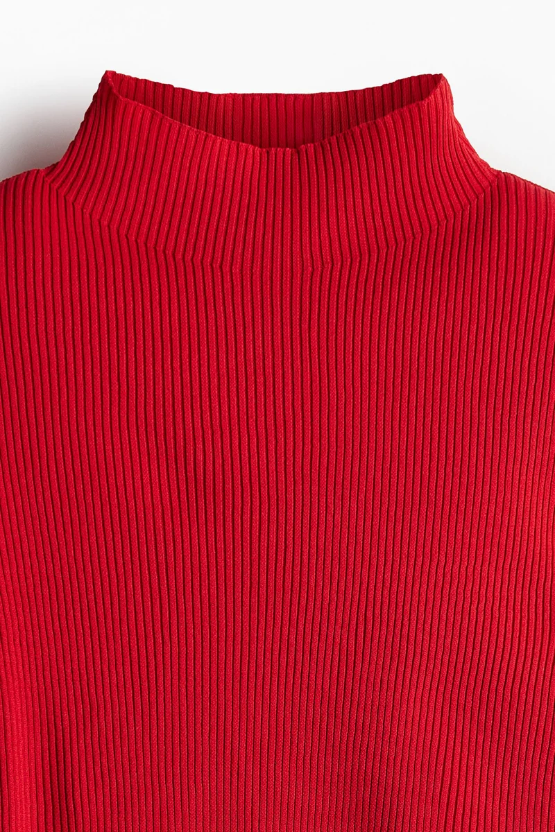 H&M Rib-Knit Shoulder-Pad Top