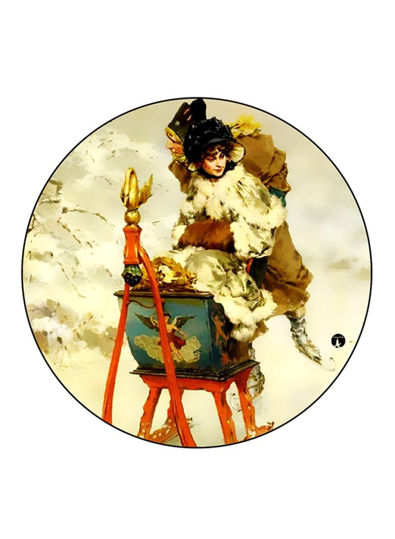 RKN Vintage Art Printed Fridge Magnet  Multicolour - Image 1