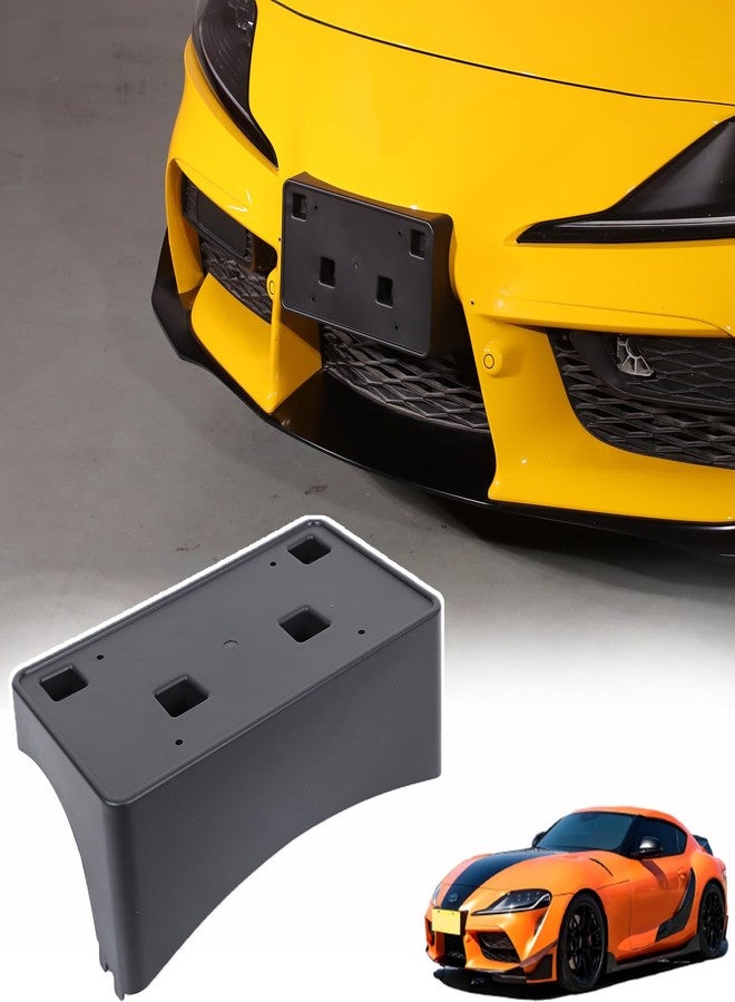 Sekhyna License Plate Frame Bracket Compatible with Toyota Supra GR A90 A91 MK5 2019-2025,No Drill Front Bumper License Plate Holder Mount Adapter Relocation Kit Accessories ABS 1PCS - Image 1