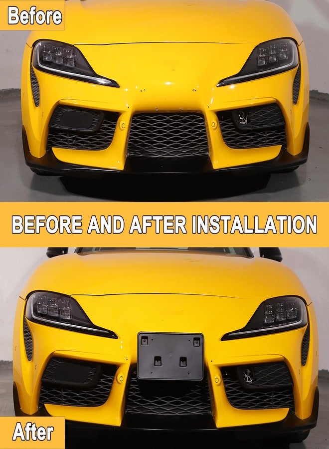 Sekhyna License Plate Frame Bracket Compatible with Toyota Supra GR A90 A91 MK5 2019-2025,No Drill Front Bumper License Plate Holder Mount Adapter Relocation Kit Accessories ABS 1PCS - Image 2