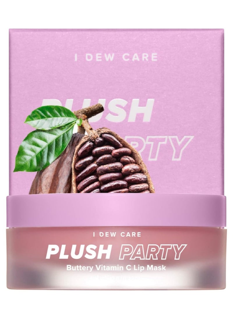 I DEW CARE Overnight Lip Sleeping Mask - Plush Party | Buttery Vitamin C, Lip Glaze, Moisturizing Balm, With Cocoa Butter For Dry Lips, Glass Skin Look, Nourish and Hydrate, Korean Skin, 0.42 Oz - Image 4