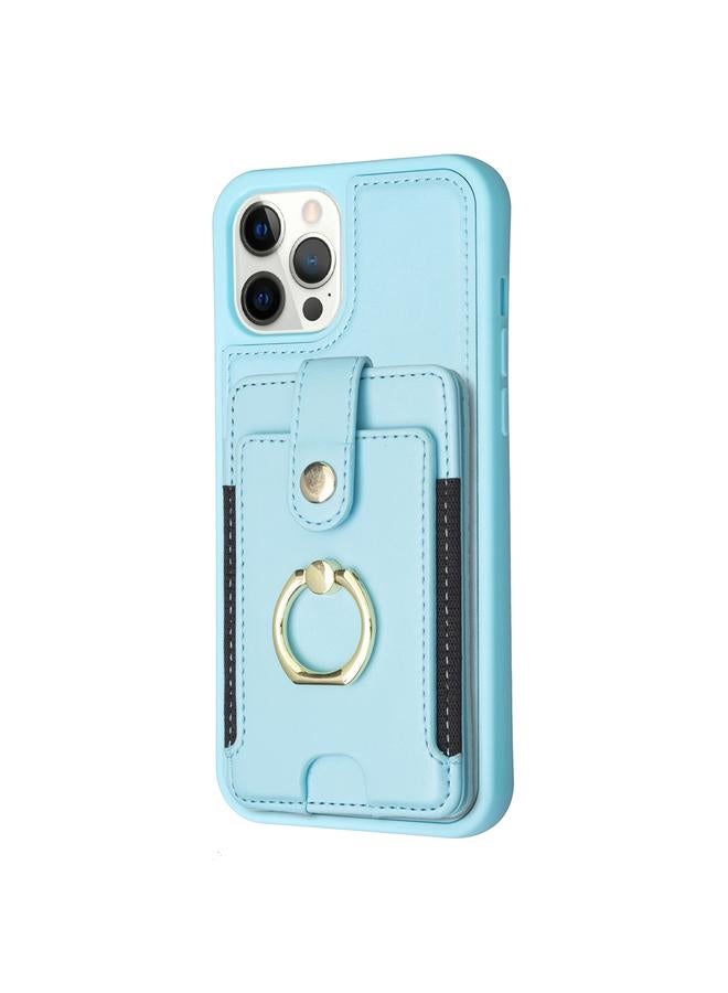 اس-توب جراب لهاتف iPhone 12 Pro Max BF27 مع حلقة معدنية وحامل بطاقة وحافظة هاتف - Image 2