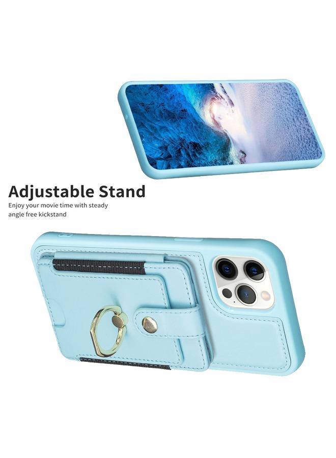 اس-توب جراب لهاتف iPhone 12 Pro Max BF27 مع حلقة معدنية وحامل بطاقة وحافظة هاتف - Image 5