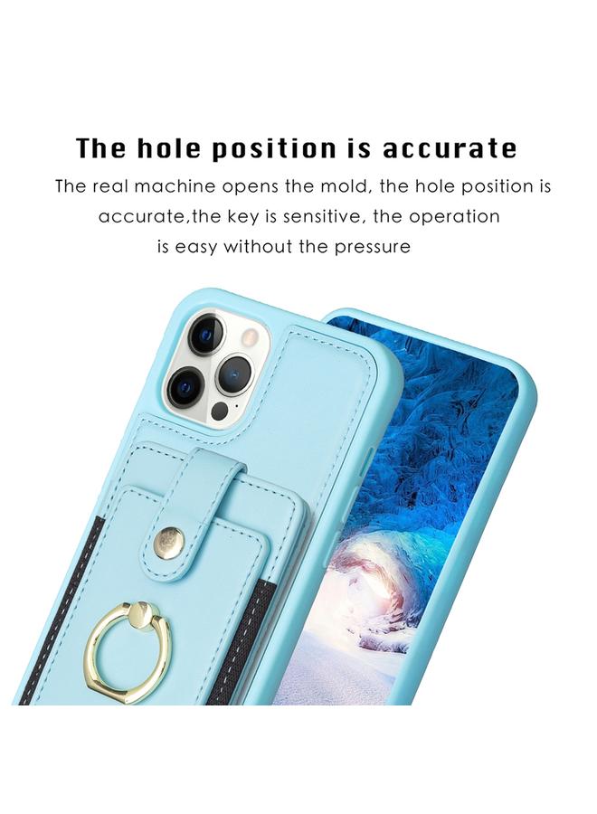 اس-توب جراب لهاتف iPhone 12 Pro Max BF27 مع حلقة معدنية وحامل بطاقة وحافظة هاتف - Image 3