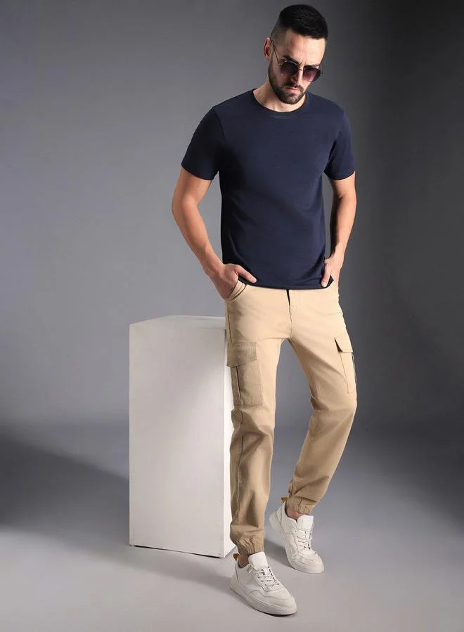 HIGH STAR Regular Fit Cargo Cuffed Pants by Styli