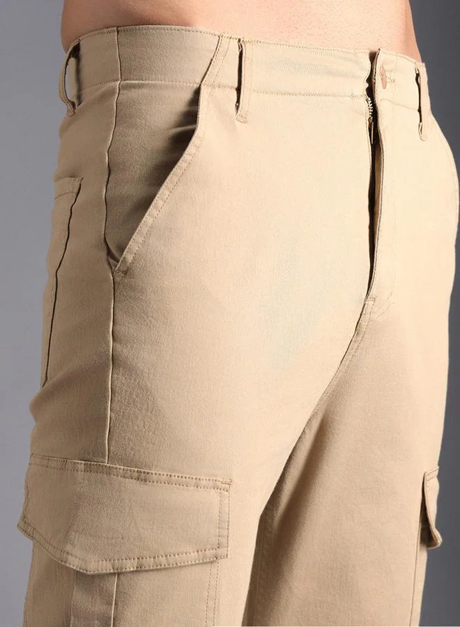 HIGH STAR Regular Fit Cargo Cuffed Pants by Styli