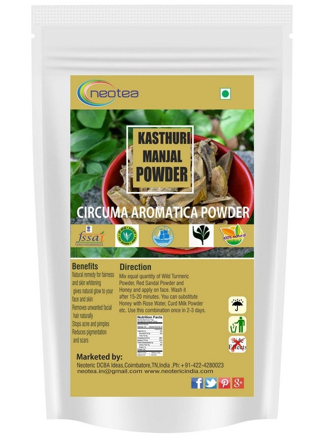 نيو تي مارا مانجال | مسحوق كاستوري مانجال | مسحوق كاستوري هالدي طبيعي لبشرة متوهجة | الكركم البري (كركم عطري) لعلاج حب الشباب والبقع الداكنة وإزالة السُمرة | نقي 100% وخالي من المواد الكيميائية والمواد الحافظة | عبوة تفتيح وتبييض الوجه لبشرة صحية | العناية بالجمال العضوية والتقليدية 300 جرام - Image 1