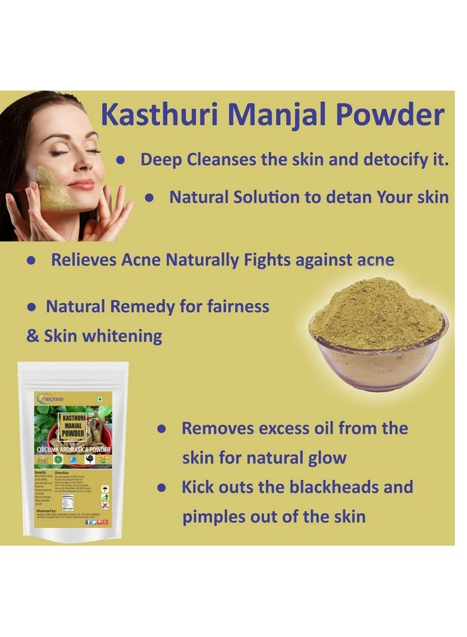 نيو تي مارا مانجال | مسحوق كاستوري مانجال | مسحوق كاستوري هالدي طبيعي لبشرة متوهجة | الكركم البري (كركم عطري) لعلاج حب الشباب والبقع الداكنة وإزالة السُمرة | نقي 100% وخالي من المواد الكيميائية والمواد الحافظة | عبوة تفتيح وتبييض الوجه لبشرة صحية | العناية بالجمال العضوية والتقليدية 300 جرام - Image 4