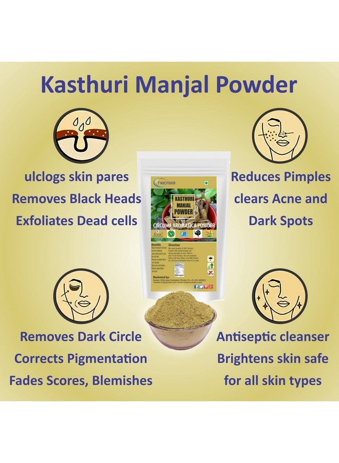 نيو تي مارا مانجال | مسحوق كاستوري مانجال | مسحوق كاستوري هالدي طبيعي لبشرة متوهجة | الكركم البري (كركم عطري) لعلاج حب الشباب والبقع الداكنة وإزالة السُمرة | نقي 100% وخالي من المواد الكيميائية والمواد الحافظة | عبوة تفتيح وتبييض الوجه لبشرة صحية | العناية بالجمال العضوية والتقليدية 300 جرام - Image 3