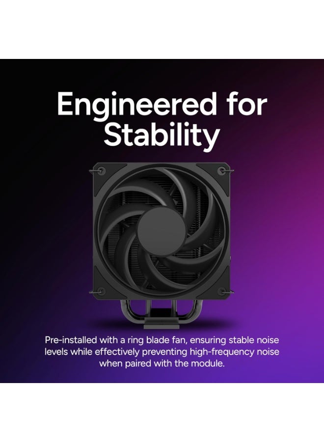 كولر ماستر Hyper 212 3DHP CPU Air Cooler – 120mm PWM Fan, 230W TDP, Proprietary 3D Heatpipe Technology, Intel LGA1851/1700 & AMD AM5 black - Image 3