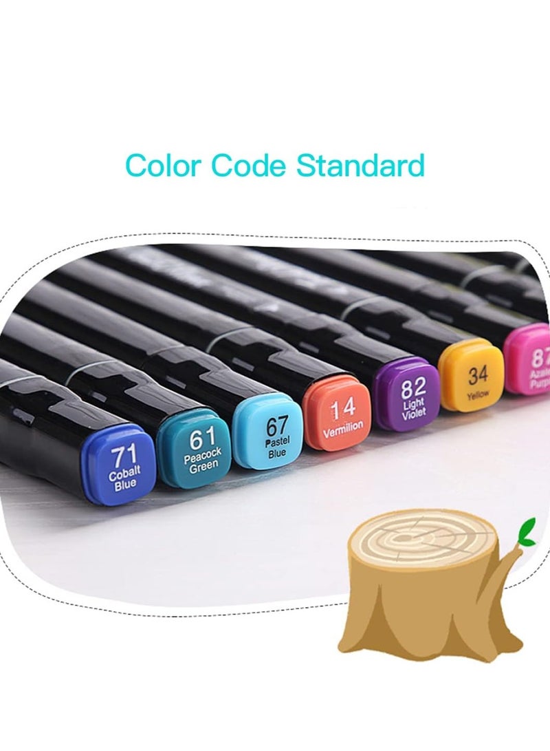 160 Colors Art Marker Pen Set, Dual Tip Marker Pen with Carrying Bag, Art Supplies for Students, Adults, Artists Drawing, Coloring, Sketching Design