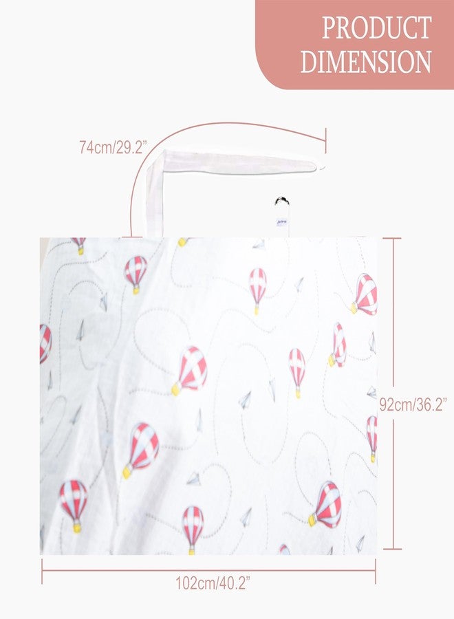 Motherly Nursing Cover for Breastfeeding - Soft, Breathable Feeding Apron for Mom, Multi-Use Feeding Cover & Scarf- (Parachute Aeroplane Print) - Image 2