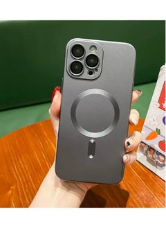 Angmei 2pcs iPhone 15ProMax case ,Magnetic shock-proof protective case, scratch-proof frosted Classic Hybrid Drop proof case Magnetic phone case for phone case, matte luxury soft metallic luster design with camera lens protective film, compatible with iPhone  - Image 2