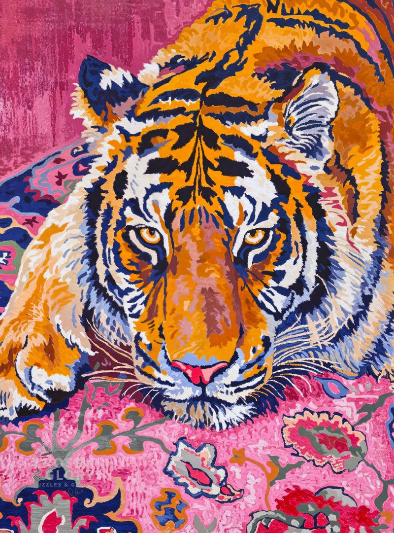 Cross & Glory Cross Glory Bohemian Tiger Tapestry 1000 Piece Jigsaw Puzzle for Adults Intricate Moroccan Rug Design SatinFinish Artistic Wall Decor - Image 3