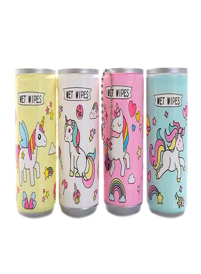 P. N. STORE Pack of 2 Unicorn Mini Wipe Cane | Unicorn Wet Wipe Face Tissue For Kids & New Born Baby | Wet Wipe Napkin (Multicolor) 2 PC set - Image 1