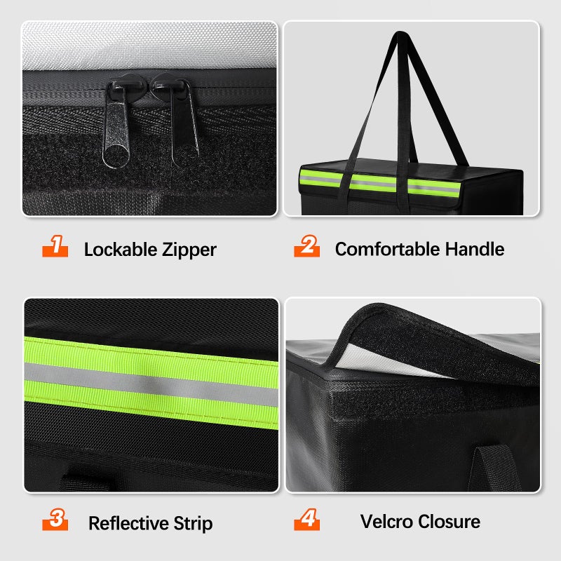 Amerbro Large Fireproof Document Bags 24x12x12in, Fireproof Document Box for Cash, Photo Albums, Valuables, Extra Large Fireproof Bag Waterproof Document Storage with Reflective Strip, Black - Image 5