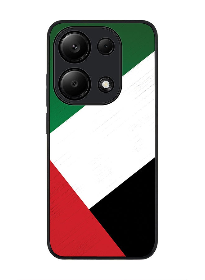 Stylizedd Rugged Black Edge Case for Xiaomi Redmi Note 13 Pro 4G / Xiaomi Poco M6 Pro 4G, Slim fit Case Flexible Anti Drop Thin Cover -  Flag Of UAE - Image 1