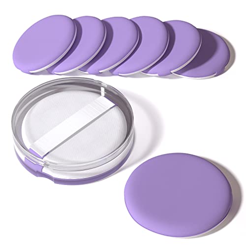 MOHOPE 8Pcs Air Cushion Makeup Sponges for Foundation with Portable Box  LatexFree Blending Sponge for Liquid Cream Foundation and Powder  Round Powder Puff  Purple