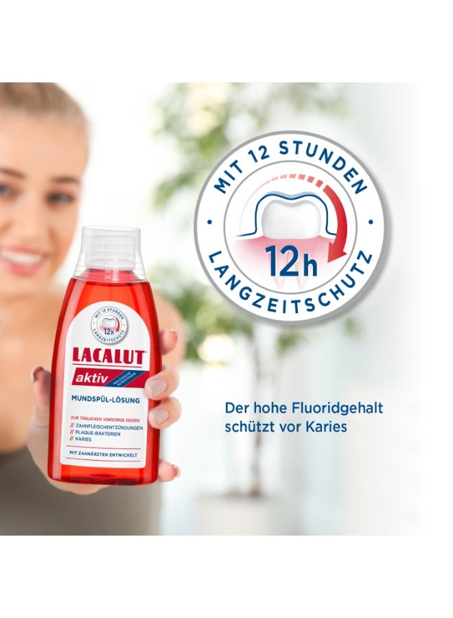 Lacalut Aktiv Mouthwash 300ml | Gum Protection Mouthwash | Anti-Bleeding, Antibacterial Oral Care for Healthy Gums - Image 2
