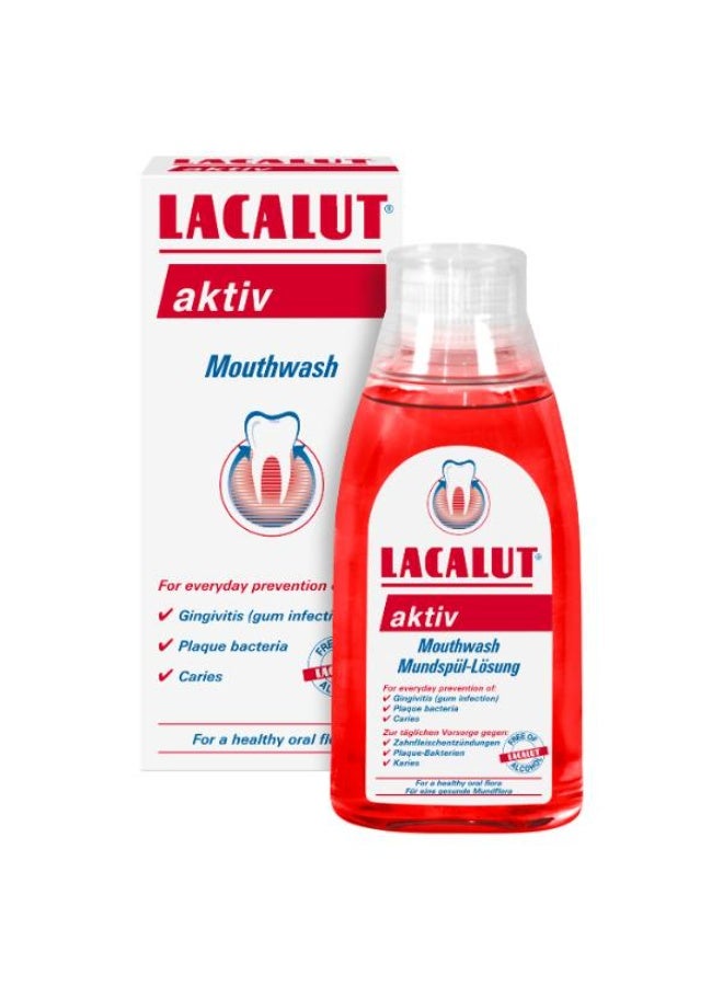 Lacalut Aktiv Mouthwash 300ml | Gum Protection Mouthwash | Anti-Bleeding, Antibacterial Oral Care for Healthy Gums - Image 3