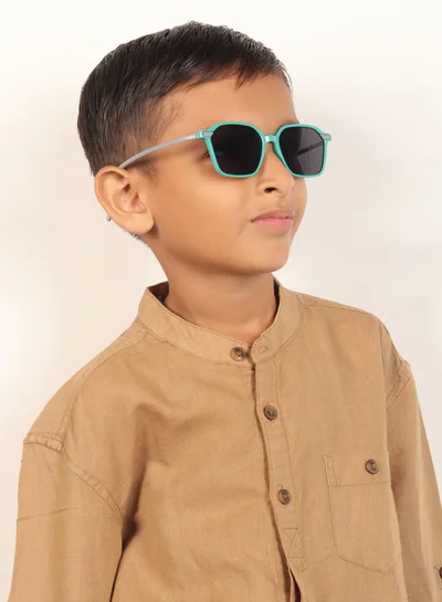 Woggles Stylish Green Square Kids Sunglasses