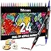 Thboxes 24 Colors Acrylic Paint Markers Waterproof Dual Tip Paint Pens for Rock Painting Fabric Wood Glass Canvas Valentines Day Gifts Art Supplies - Image 2