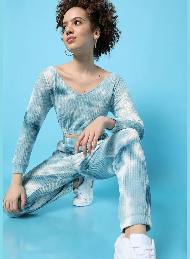 Campus Sutra Women’s Tie-Dye Co-ords Regular Fit For Casual Wear
