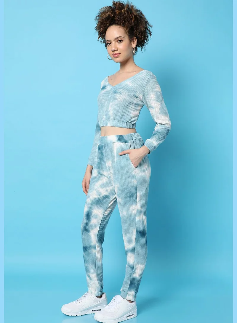 Campus Sutra Women’s Tie-Dye Co-ords Regular Fit For Casual Wear