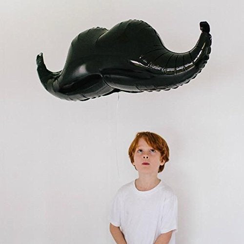 Balloonistics Solid Large Moustache Foil Balloon Balloon (Black, Pack of 1) - Image 2