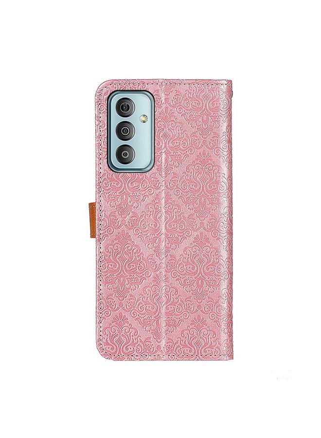 اس-توب جراب لهاتف Samsung Galaxy M13 4G، جراب جلدي منقوش بنقشة زهور أوروبية - Image 3