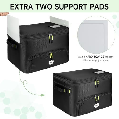 Jaffzora Golf Trunk Organizer 2 Layers Golf Accessories Bag for Men Waterproof Car Golf Storage Organizer with Compartment for 2 Pairs of Shoes Golf Gifts for Men Women Black - Image 3