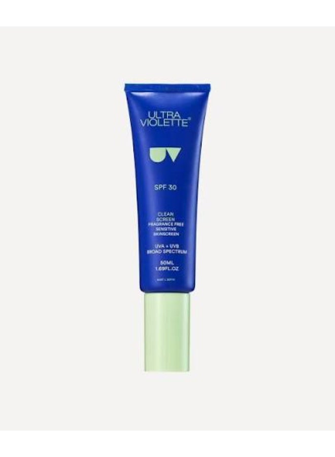ULTRA VIOLETTE Clean Screen Fragrance Free Weightless Sensitive Skinscreen SPF30 50ml - Image 1