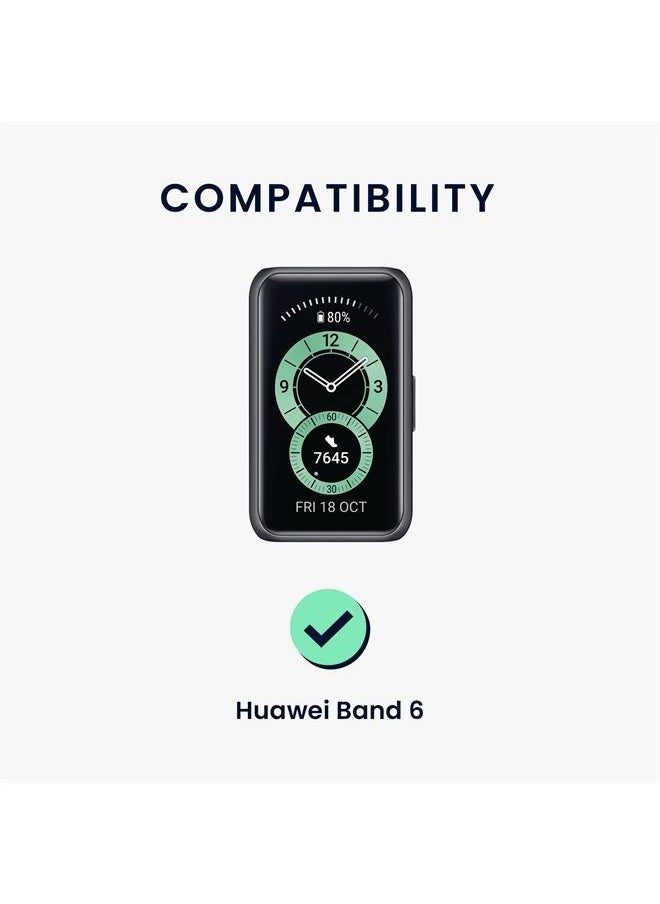 kwmobile - Straps Compatible with Huawei Band 6 Straps - 2x Replacement Silicone Watch Bands - Black/Red/Black/Grey - Image 1