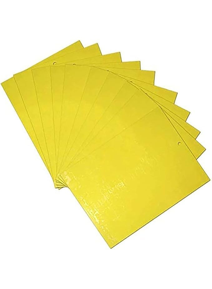 ChicAbode 20 حزمة من مصائد الذباب اللاصقة الصفراء، ملصقات ورقية للذباب، مصائد ذباب لاصقة مزدوجة الجوانب للحشرات ضد البعوض الفطري، الذباب الأبيض، حشرات المن، حشرات نخر الأوراق، إلخ - 15 × 20 سم، مع أربطة لولبية - Image 1