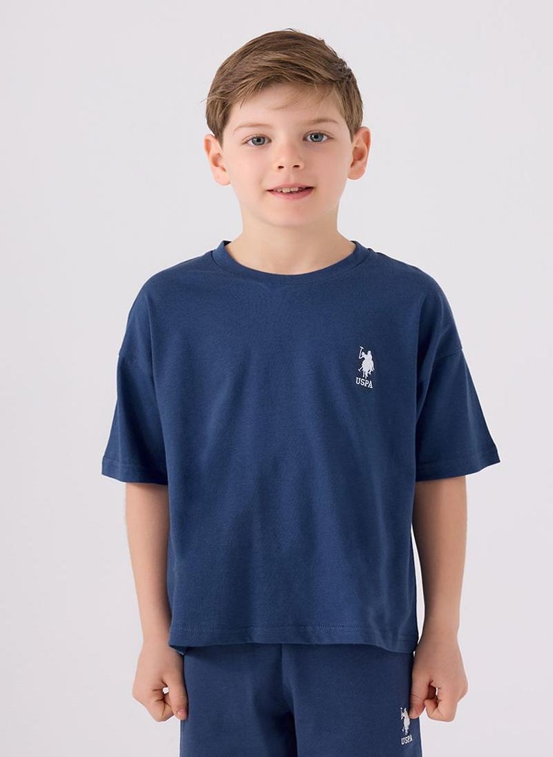 U.S. Polo Assn. U.S. Polo Assn. Boys Blue Bermuda Set  - Image 2