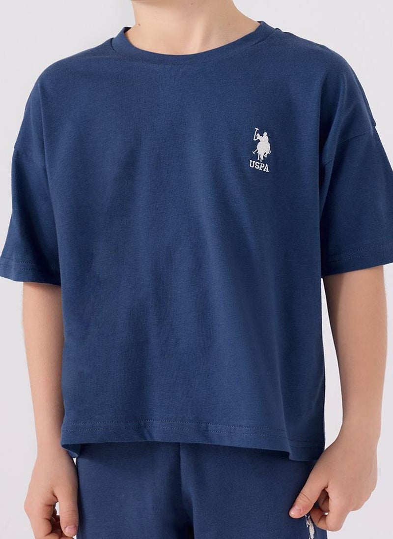 U.S. Polo Assn. U.S. Polo Assn. Boys Blue Bermuda Set  - Image 4