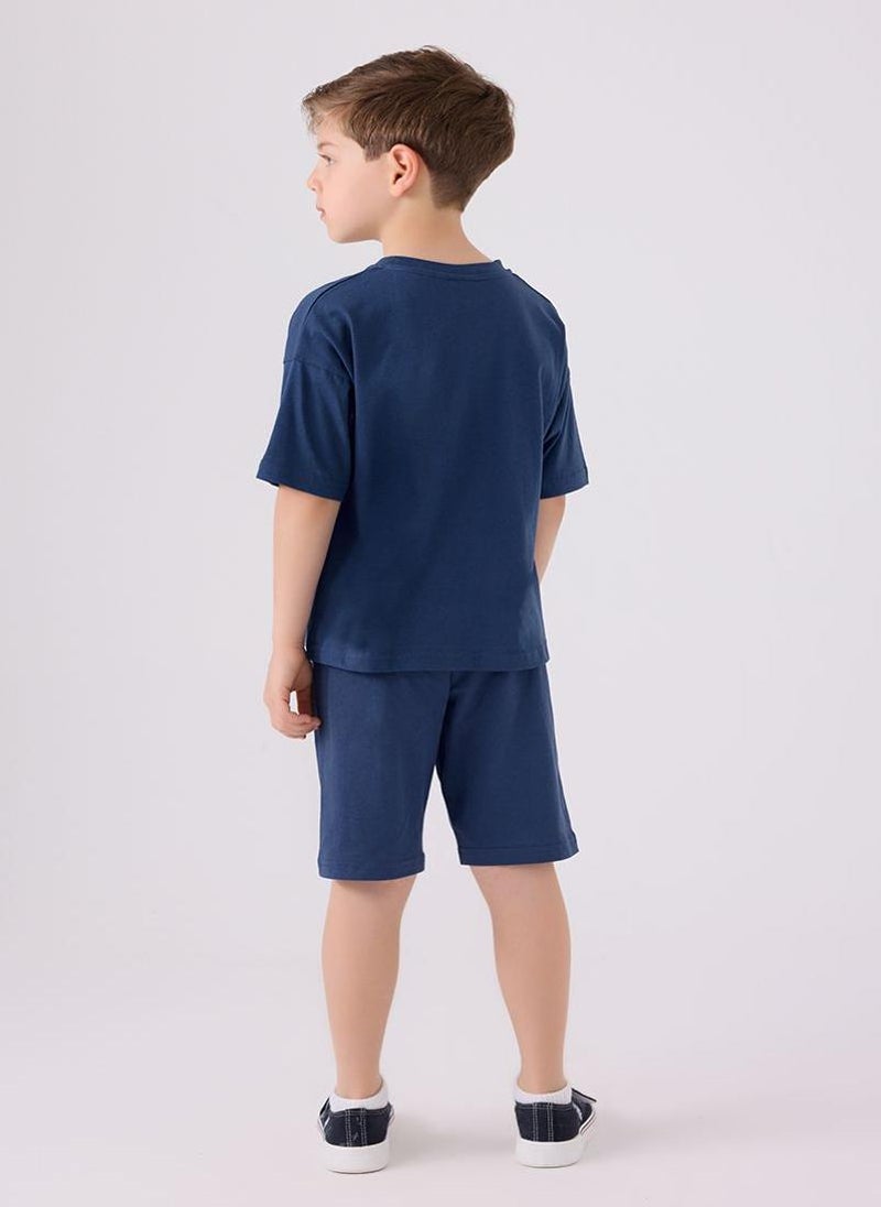 U.S. Polo Assn. U.S. Polo Assn. Boys Blue Bermuda Set  - Image 5