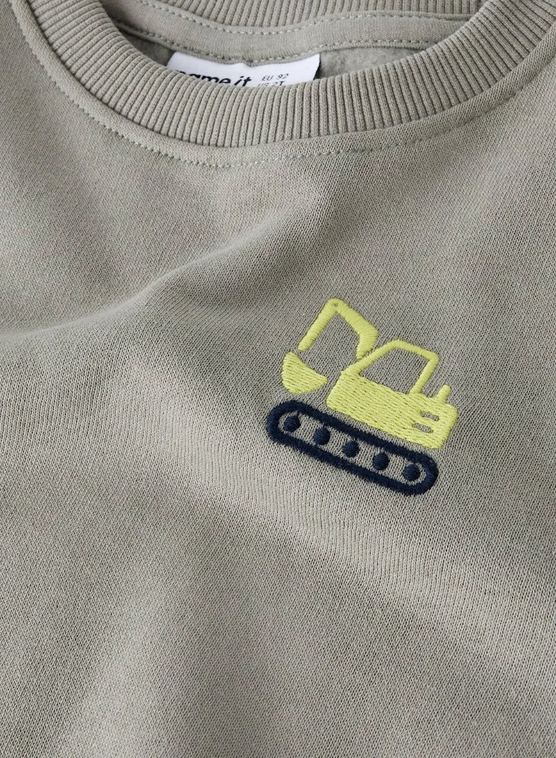 Name It Shadow Excavator Kids Graphic Crew Neck Sweatshirt for Men | Best Price UAE