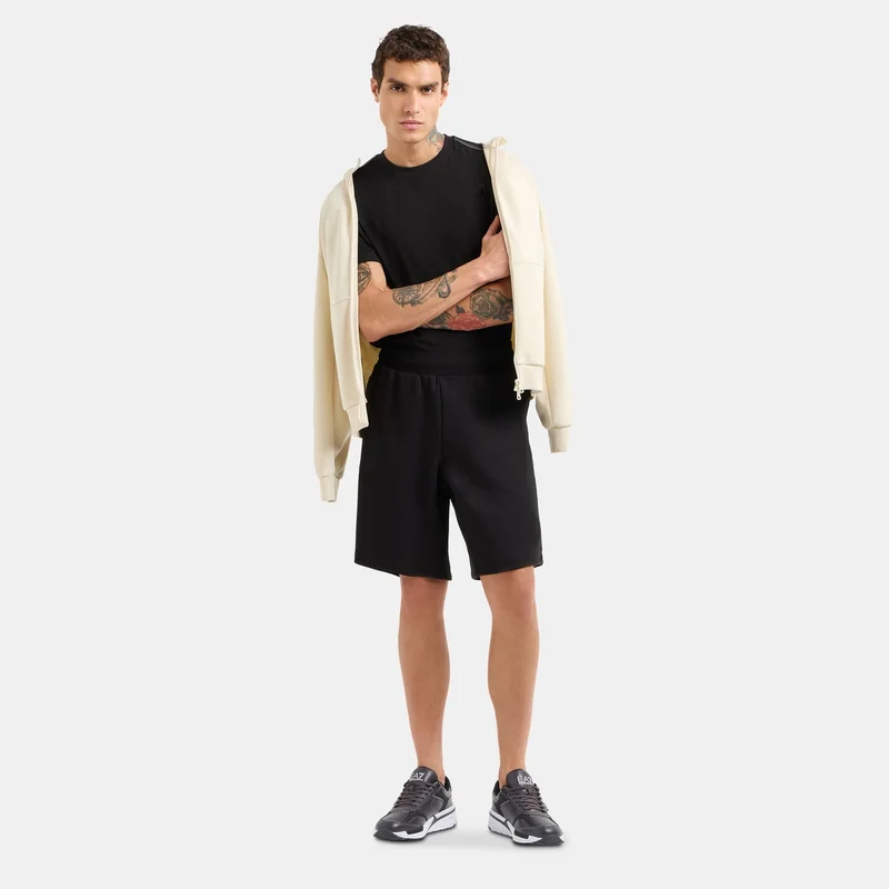 EA7 Emporio Armani Black Men's Logo Series Tape T-Shirt for Men | Best Price UAE