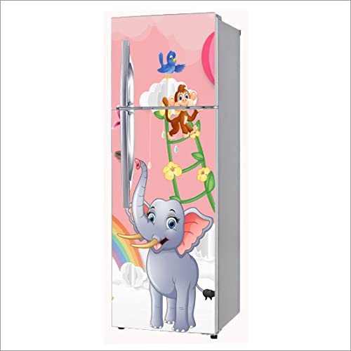 WallDaddy Fridge Stickers & Wall Stickers, Door Skin,Fridge Cover, Large Size (60x160) Cm Best for All Size Fridge, Walls, Doors and Furnitures.(Vinyl), Self-Adhesive - Image 5