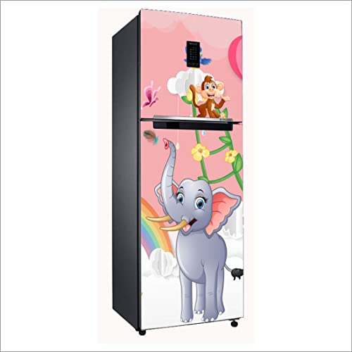 WallDaddy Fridge Stickers & Wall Stickers, Door Skin,Fridge Cover, Large Size (60x160) Cm Best for All Size Fridge, Walls, Doors and Furnitures.(Vinyl), Self-Adhesive - Image 3