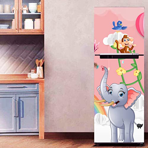 WallDaddy Fridge Stickers & Wall Stickers, Door Skin,Fridge Cover, Large Size (60x160) Cm Best for All Size Fridge, Walls, Doors and Furnitures.(Vinyl), Self-Adhesive - Image 1