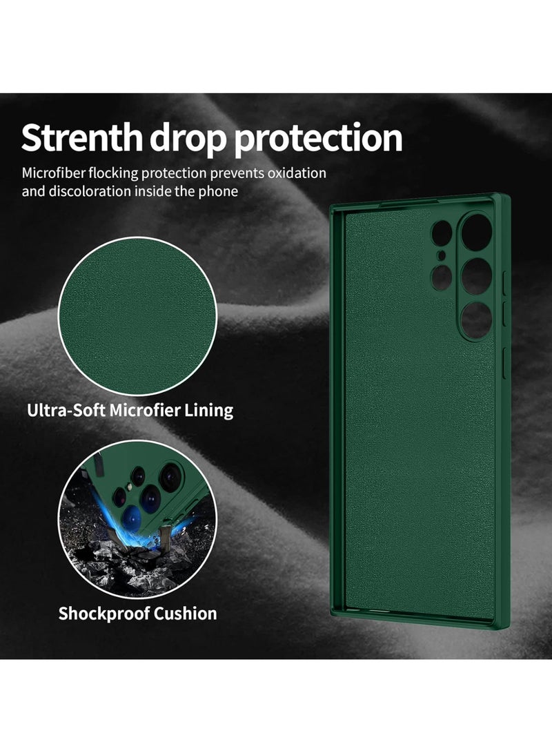 Wtech Samsung Galaxy S26 Ultra 5G 2025 Soft Liquid Silicone Case Cover (MCRPSN) - Dark Green - Image 5
