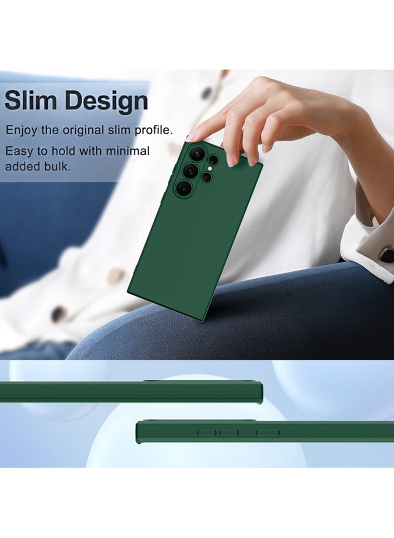 Wtech Samsung Galaxy S26 Ultra 5G 2025 Soft Liquid Silicone Case Cover (MCRPSN) - Dark Green - Image 4