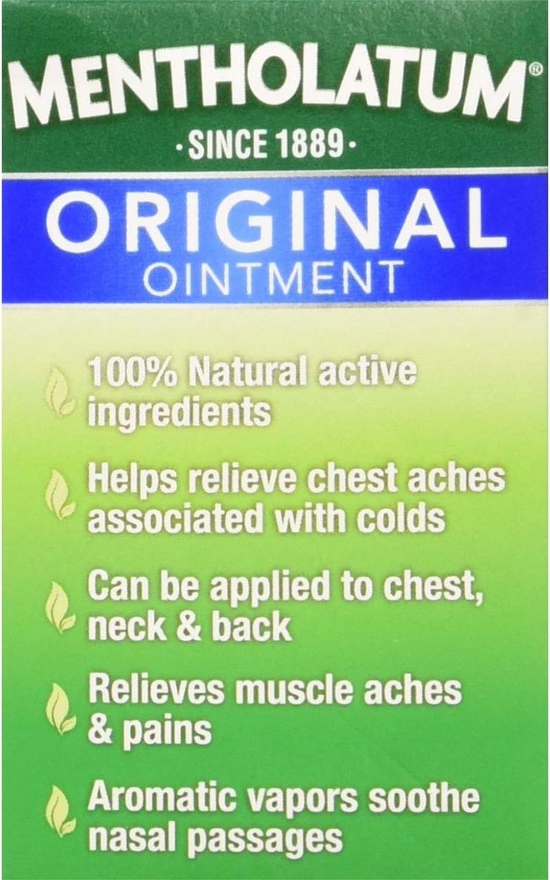 mentholatum Original Ointment Soothing Relief Aromatic Vapors oz No Color 1 Ounce Pack of 3 - Image 3
